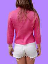 Charger l'image dans la galerie, Blazer vintage Elise - Coton rose. Taille XS, 34, 36. Mirko
