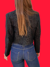 Charger l'image dans la galerie, Blazer vintage Julia - Black. Taille S, 36, 38. Ficelle. Made in France.