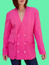 Charger l'image dans la galerie, Blazer vintage Vivienne - Double boutonnage. A carreaux. Taille L ou 40, 42. Made in France.
