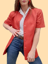 Charger l'image dans la galerie, Blazer vintage Ursule - Rouille. Taille L, 40, 42. Carbone. Made in France