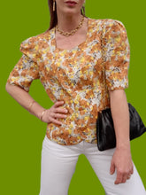 Charger l'image dans la galerie, Blazer vintage Kelly - Imprimé floral. Taille XXL, 44, 46. Weinberg Paris. Made in France