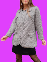 Charger l'image dans la galerie, Veste vintage matelassée grise - Pierre Balmain. Taille L, 40, 42.