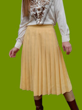 Charger l'image dans la galerie, Jupe vintage Téssy - Plissée jaune. Taille L, 40, 42. Weinberg. Made in France