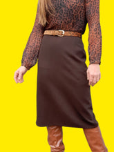 Charger l'image dans la galerie, Jupe crayon vintage Ava - Marron. Taille XL, 42, 44. Caroline Rohmer