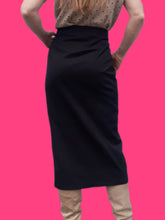 Charger l'image dans la galerie, Jupe vintage Leslee - Taille haute boutonnée. Noire Taille M, 38, 40