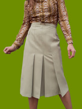 Charger l'image dans la galerie, Jupe vintage Marcia - Plis creux vert d'eau. Taille M, 38, 40