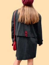 Charger l'image dans la galerie, Duffle-coat vintage Emilia - Alpacca loden vert sapin. Taille XL, 42, 44. Made in France