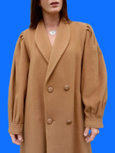 Charger l'image dans la galerie, Caban vintage Justine - Laine et Cachemire camel. Taille L, 40, 42. Made in France
