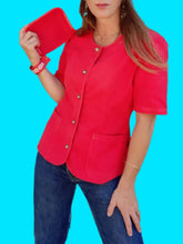 Charger l'image dans la galerie, Blazer vintage Billy - Rouge. Taille S ou 36, 38. Made in France
