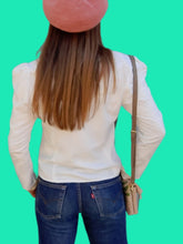 Charger l'image dans la galerie, Blazer vintage Narcisse - Roses blanches. Taille XS ou 34, 36. Made in France