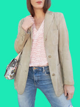 Charger l'image dans la galerie, Veste vintage Mendy - Cuir retourné beige clair. Clothcraft. Taille M, 38, 40