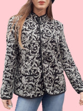 Charger l'image dans la galerie, Veste vintage Avril - Imprimé feuillage. Taille XXL, 44, 46