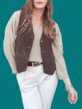 Charger l'image dans la galerie, Veston vintage Maëva - Croûte de porc marron. Taille L, 40, 42