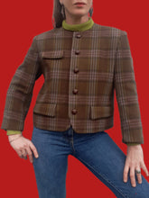 Charger l'image dans la galerie, Blazer vintage Madison - Imprimé Prince-de-Galles en laine- Taille L, 40, 42. Fabriqué en France