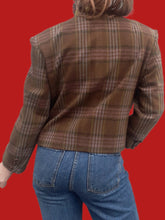Charger l'image dans la galerie, Blazer vintage Madison - Imprimé Prince-de-Galles en laine- Taille L, 40, 42. Fabriqué en France