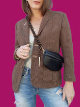 Charger l'image dans la galerie, Blazer vintage Amandine - Burberry en laine imprimé pied de poule. Taille S, 34, 36