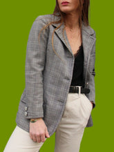 Charger l'image dans la galerie, Blazer vintage Cassandra - Nina Ricci. Imprimé Prince-de-Galles. Taille 36 38