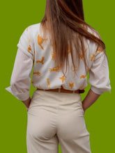 Charger l'image dans la galerie, Pull vintage Aude - Imprimé fantaisies. Taille S, 36, 38. Made in France. Miss De Moriss