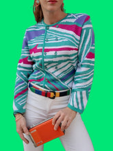 Charger l'image dans la galerie, Gilet vintage Albane - A double boutonnage. Taille L, 40, 42. Made in France.