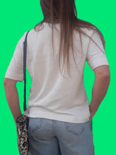 Charger l'image dans la galerie, Pull d'été vintage Célia - Col carré. Taille M, 38, 40. Fabriqué en France