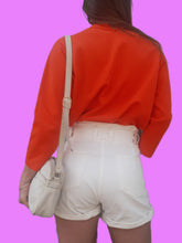 Charger l'image dans la galerie, Polo vintage Marielle - Rayé. Orange et blanc .Taille M, 38, 40