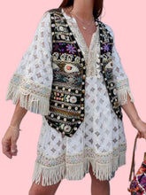 Charger l'image dans la galerie, Gilet "Seconde" Carrie - Broderies bohèmes, folk. Taille L, 40, 42