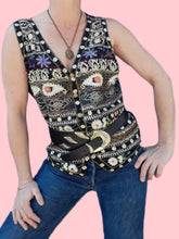 Charger l'image dans la galerie, Gilet "Seconde" Carrie - Broderies bohèmes, folk. Taille L, 40, 42