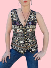 Charger l'image dans la galerie, Gilet "Seconde" Carrie - Broderies bohèmes, folk. Taille L, 40, 42