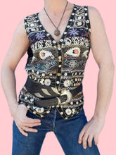 Charger l'image dans la galerie, Gilet "Seconde" Carrie - Broderies bohèmes, folk. Taille L, 40, 42