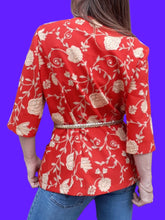Charger l'image dans la galerie, Veste vintage Suzanne - Imprimé fleuri. Taille L, 40, 42. Fabriqué en France