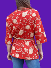 Charger l'image dans la galerie, Veste vintage Suzanne - Imprimé fleuri. Taille L, 40, 42. Fabriqué en France
