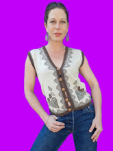 Charger l'image dans la galerie, Gilet vintage Luce - En laine d'agneau. Taille M, 36, 38. René Derhy