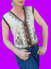 Charger l'image dans la galerie, Gilet vintage Luce - En laine d'agneau. Taille M, 36, 38. René Derhy