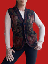 Charger l'image dans la galerie, Gilet vintage Billie - Broderies florales. Taille M, 36, 38. Fabriqué en France