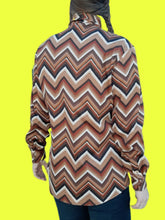 Charger l'image dans la galerie, Chemisier vintage Marina - Zigzag. Taille S, 36, 38. Yessica.