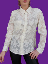 Charger l'image dans la galerie, Chemisier vintage Ambre - feuillage. Taille M, 38, 40. Carole Richard. Made in France