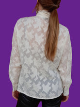 Charger l'image dans la galerie, Chemisier vintage Ambre - feuillage. Taille M, 38, 40. Carole Richard. Made in France