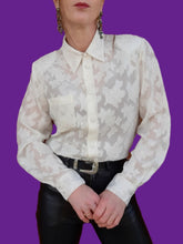 Charger l'image dans la galerie, Chemisier vintage Ambre - feuillage. Taille M, 38, 40. Carole Richard. Made in France