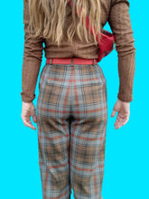 Charger l'image dans la galerie, Pantalon vintage Michèle - Tartan en laine. Taille S, 36, 38. Yves Saint Laurent. Made in France.