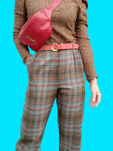 Charger l'image dans la galerie, Pantalon vintage Michèle - Tartan en laine. Taille S, 36, 38. Yves Saint Laurent. Made in France.