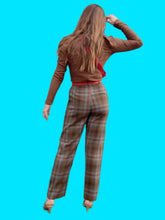 Charger l'image dans la galerie, Pantalon vintage Michèle - Tartan en laine. Taille S, 36, 38. Yves Saint Laurent. Made in France.