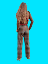Charger l'image dans la galerie, Pantalon vintage Michèle - Tartan en laine. Taille S, 36, 38. Yves Saint Laurent. Made in France.