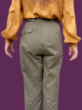 Charger l'image dans la galerie, Pantalon vintage Julia - Treillis militaire kaki. Style cargo. Taille M, 38, 40. SCECAM Paris 1967.