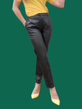 Charger l'image dans la galerie, Pantalon vintage Géorgia - Similicuir noir. Taille M, 38, 40. Karting. Made in France.