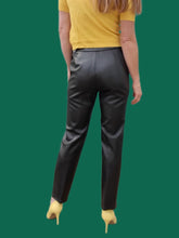 Charger l'image dans la galerie, Pantalon vintage Géorgia - Similicuir noir. Taille M, 38, 40. Karting. Made in France.