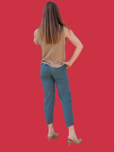Charger l'image dans la galerie, Pantalon à pinces vintage Lila - A carreaux. Taille XS, 34, 36. City 53. Made in France.