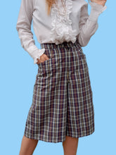 Charger l'image dans la galerie, Short vintage Armande - Madras. Taille S, 36, 38. Made in France.