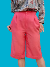 Charger l'image dans la galerie, Bermuda vintage Sophie - Rose saumon. Taille S, 36, 38. Fabriqué en France