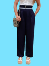 Charger l'image dans la galerie, Pantalon vintage Thélma - Taille haute esprit Marin. Taille S, 36, 38