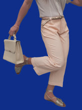 Charger l'image dans la galerie, Pantalon vintage Eva - 7/8 à rayures oranges et blanches. Taille M, 38, 40